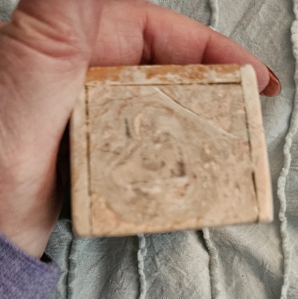 Artisan Naturalized Marble - Cream and Pink Coaster Card Trinket Holder
